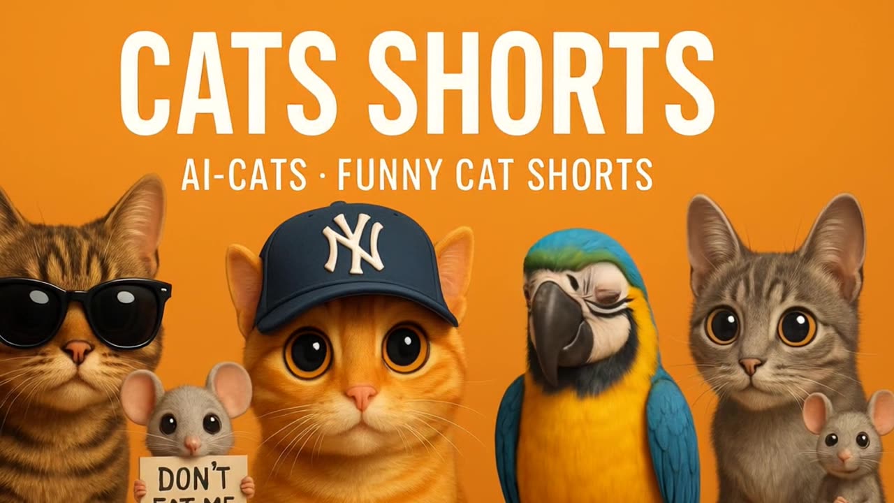 🐱 CATS SHORTS – Funny 3D Cat Channel Banner Creation (Channel Intro)