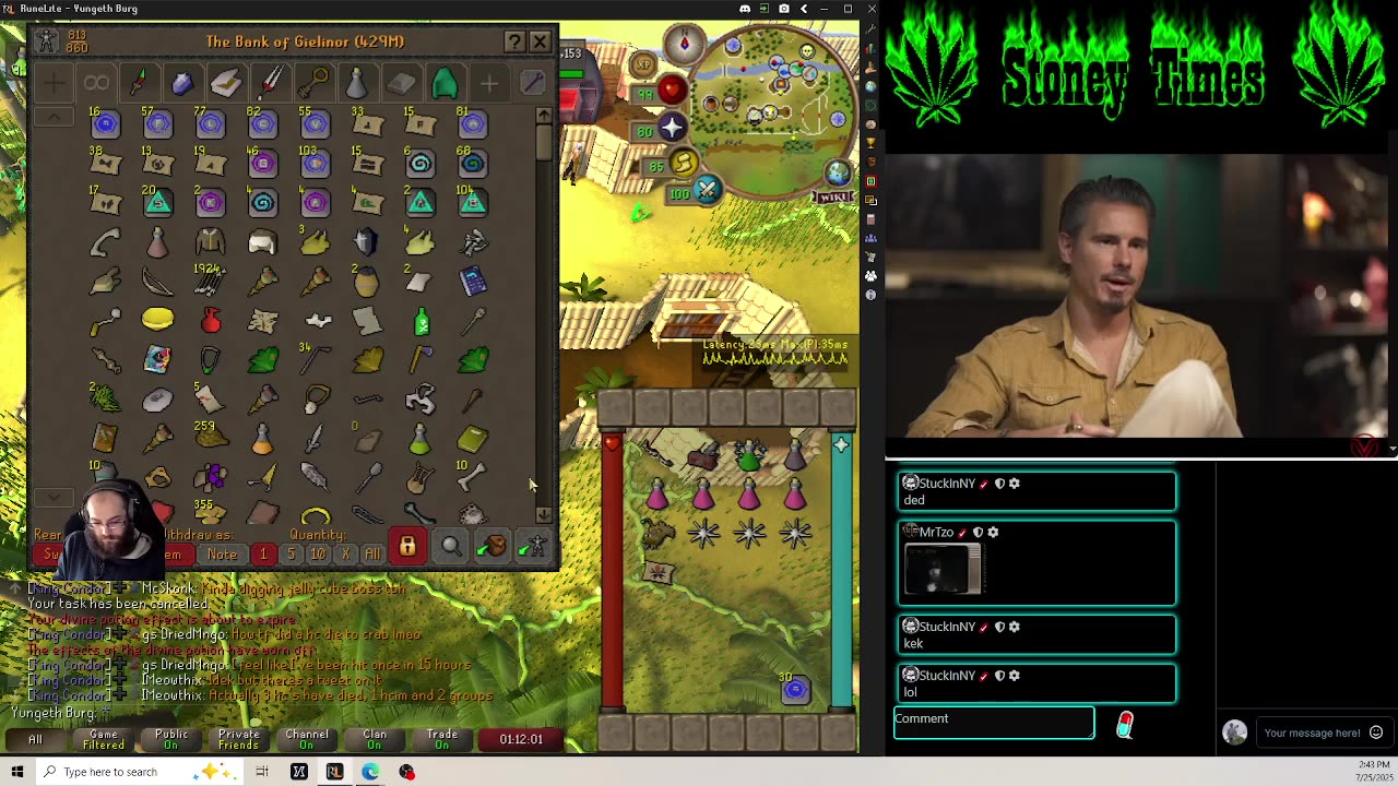 Burg's Lounge.. Runescape n' Chill 7-25 #Live #Cannabis #420 #OSRS
