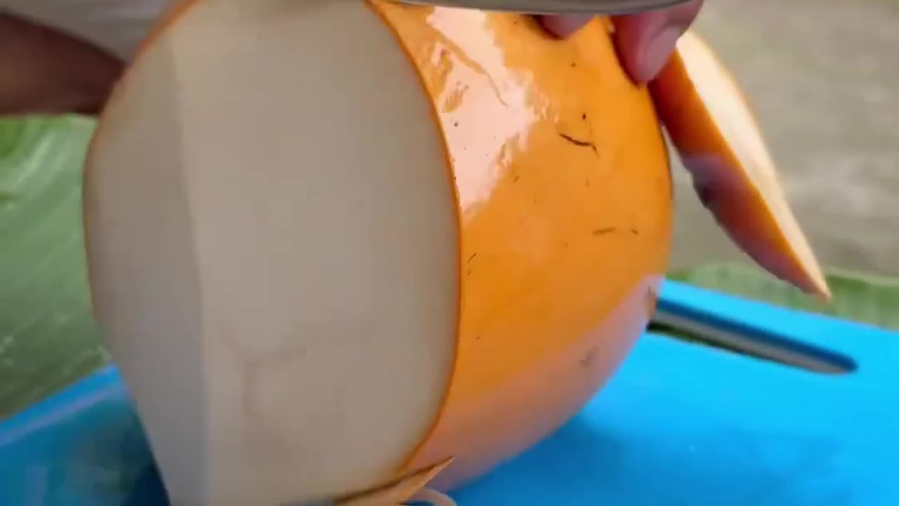 cutting #fruits #coconut