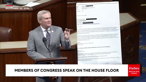 Comer Brings The Receipts To Respond To Jeffries Calling Him Stone-Cold Liar Over Epstein Claim.