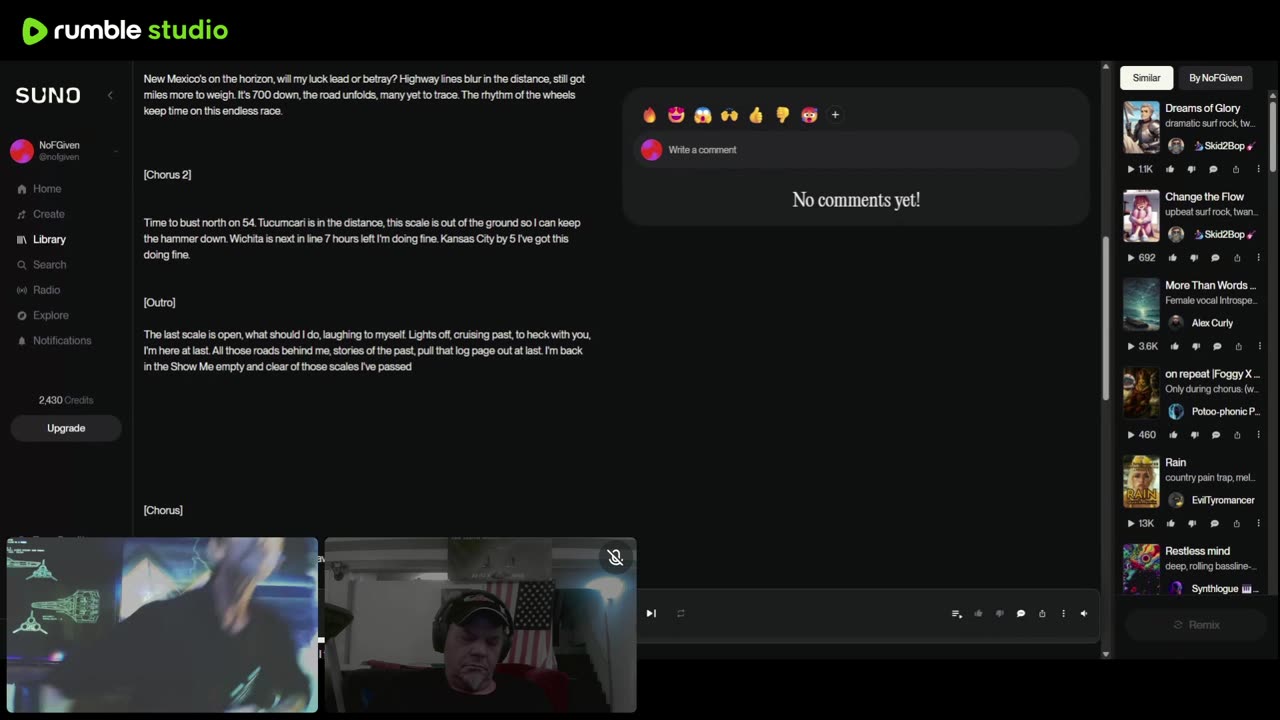 Open call in discussion and music chill stream