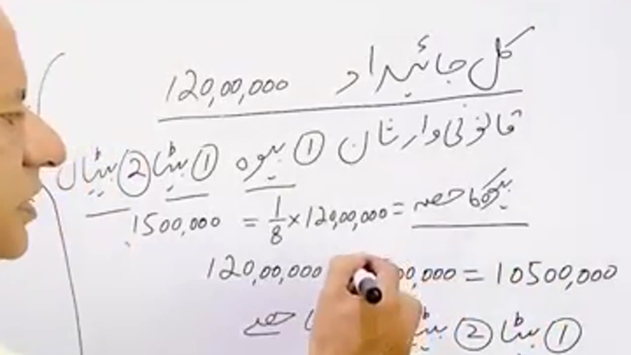 How divide ➗️ wirasat