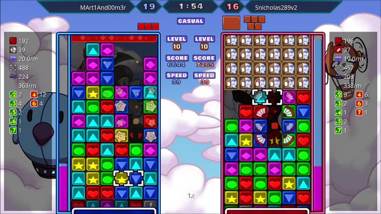 Panel Attack 2-Player Casual (11-25-2025): Mart1And00m3r vs. Snicholas289v2