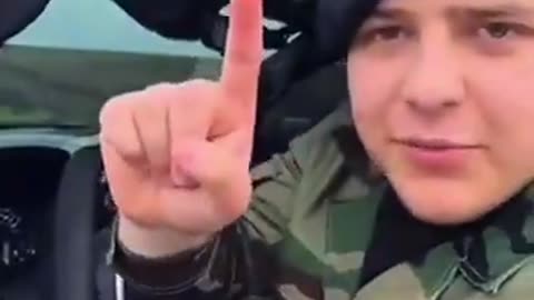 Russian Fanboy Soldier Chases After Chechen Heir Adam Kadyrov
