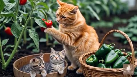 “Mama Cat Saves Kitten From Pool & Cooks Up Some Love! ❤️”