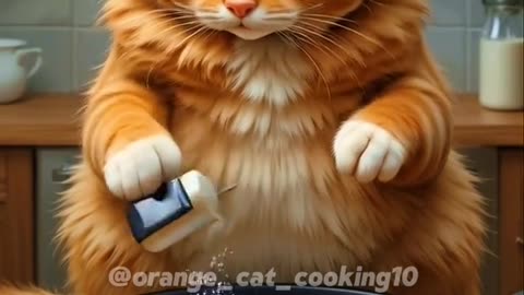 Cat cooking