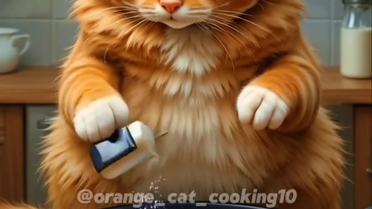 Cat cooking