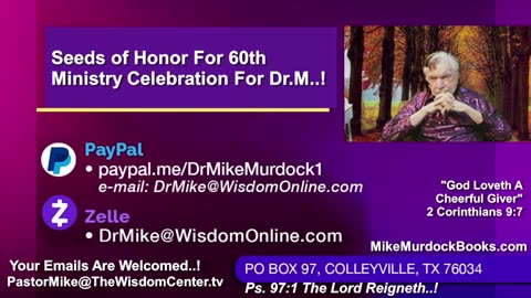 Re-Air: Wisdom World LIVE With Mike Murdock..!!!