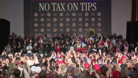 President Trump Gives Speech on No Tax on Tips Policy in Las Vegas