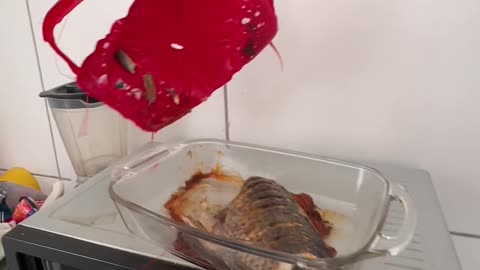 Fish Baking Fail Leaves Lid Melted