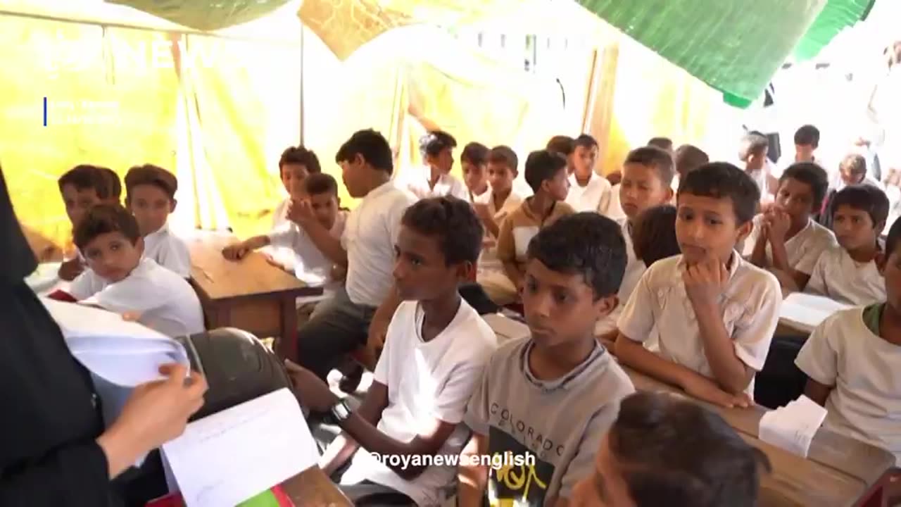 Where school is a tent Yemeni kids learn without classrooms, textbooks
