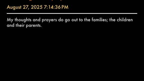Our thoughts and prayers