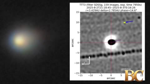 Interstellar comet 3I/ATLAS blasts a jet towards the sun