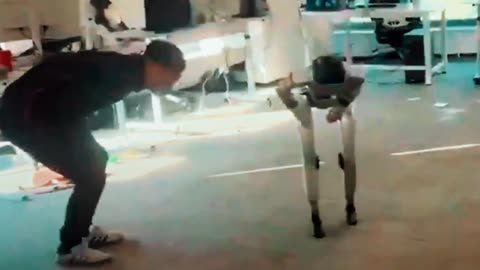 Robot causa un momento incómodo a su operador