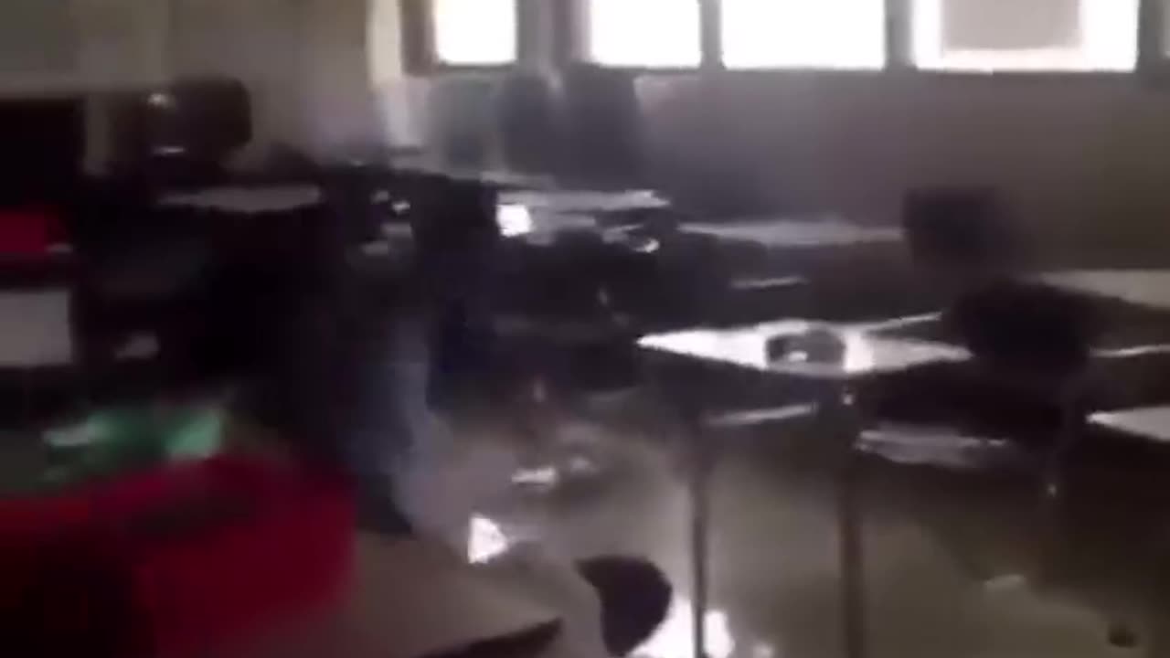 Jr Watermelon Felon goes nuts on another in class. "Here comes the stapler"