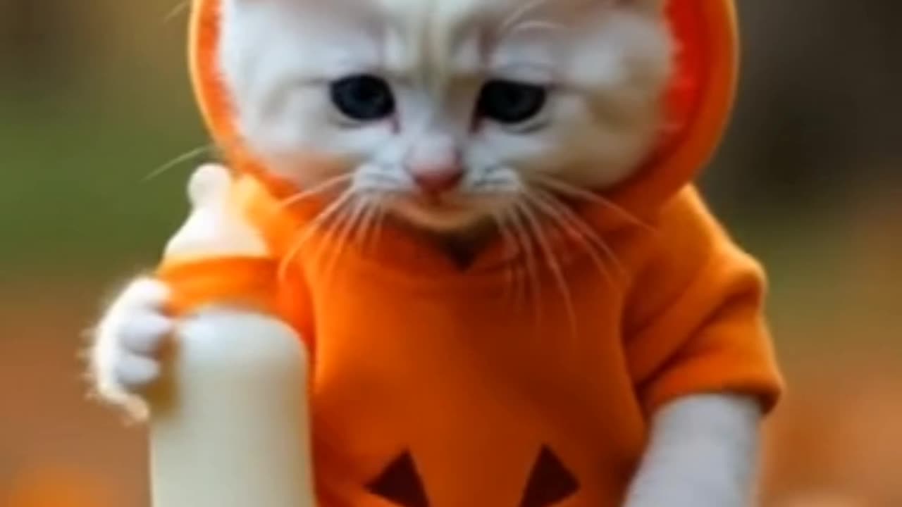 Cutest Pink Kitten Holding a Milk Bottle 🍼💖 | So Adorable!