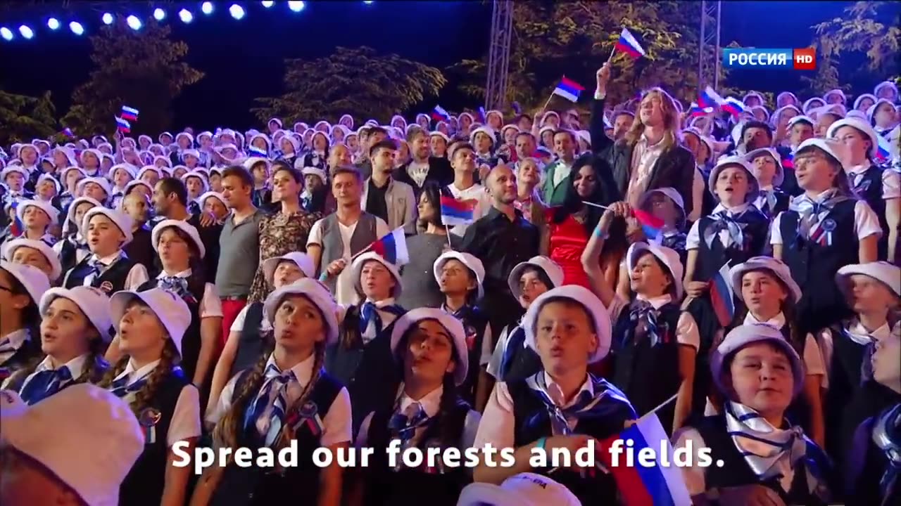 Anthem of Russia, Crimea 2015 [Eng Sub]
