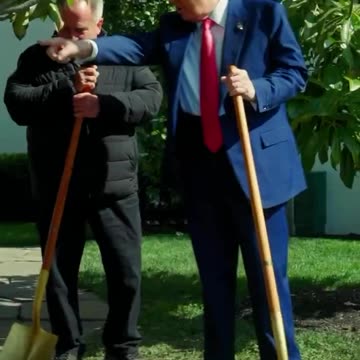 Today _ planting a new Maganolia sapling at the white house a direct descendant of the historic "