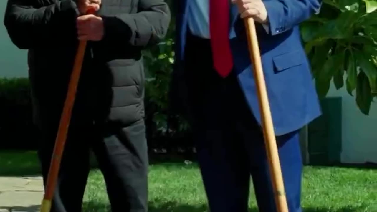 Today _ planting a new Maganolia sapling at the white house a direct descendant of the historic "