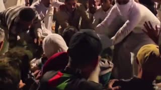 Egyptian kids are dragging off the Western activists who came to Egypt with the aid