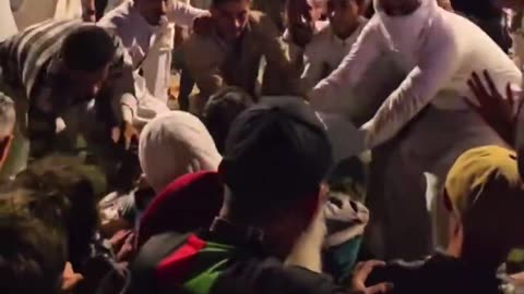 Egyptian kids are dragging off the Western activists who came to Egypt with the aid