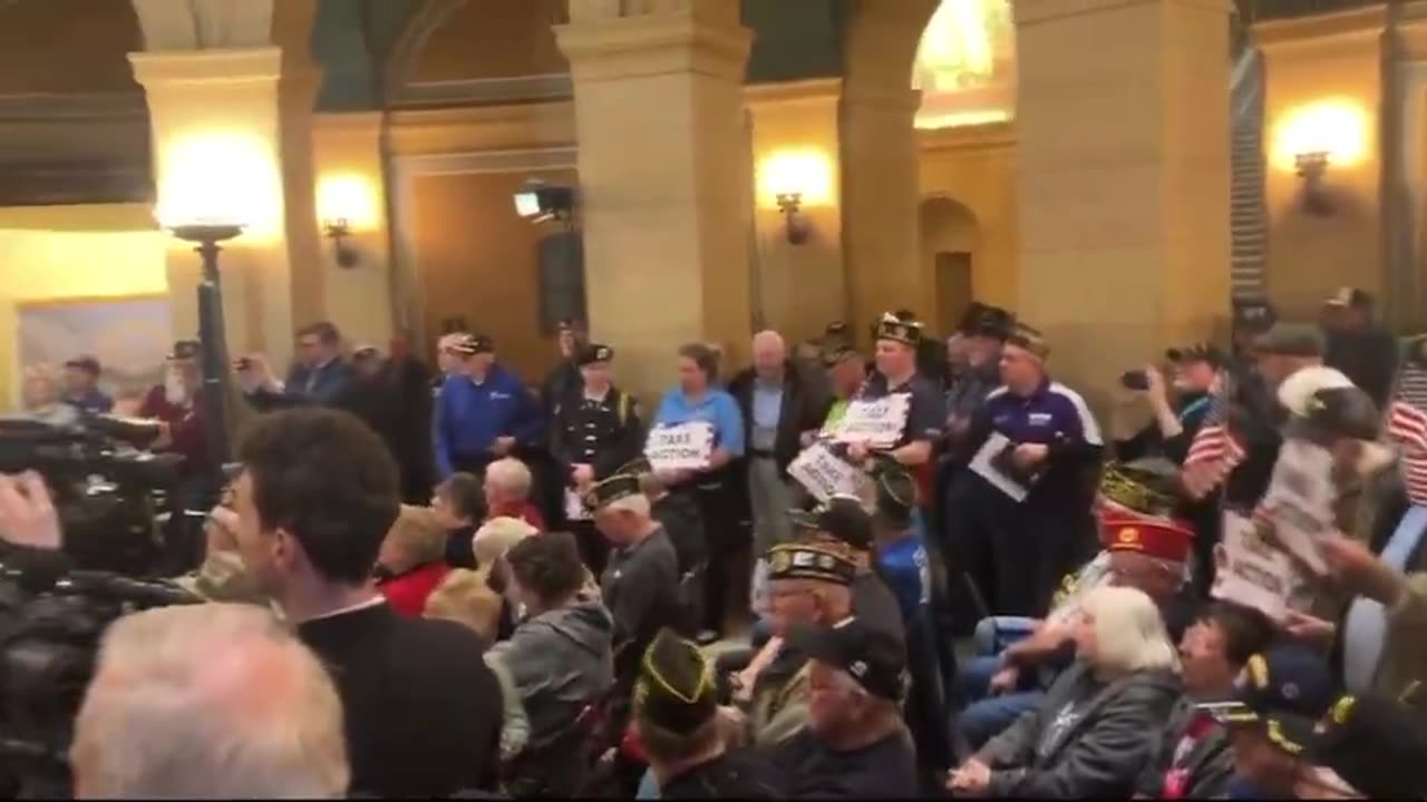 Tim Walz booed and heckled by angry veterans in his home state of Minnesota