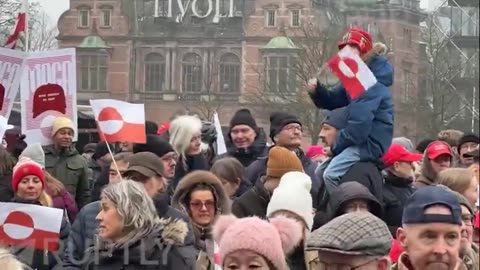Trump effigy shown in Denmark at the anti Trump anti Greenland threats done by MAGA