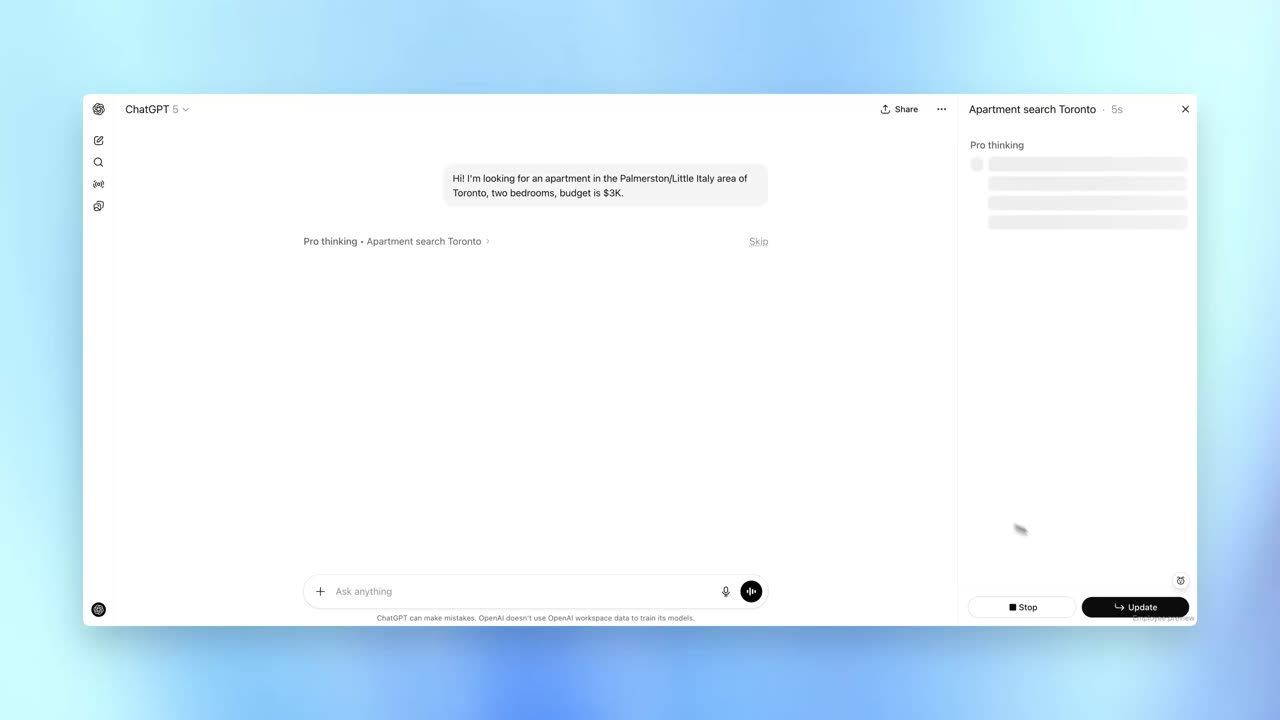 ChatGPT com nova funcionalidade