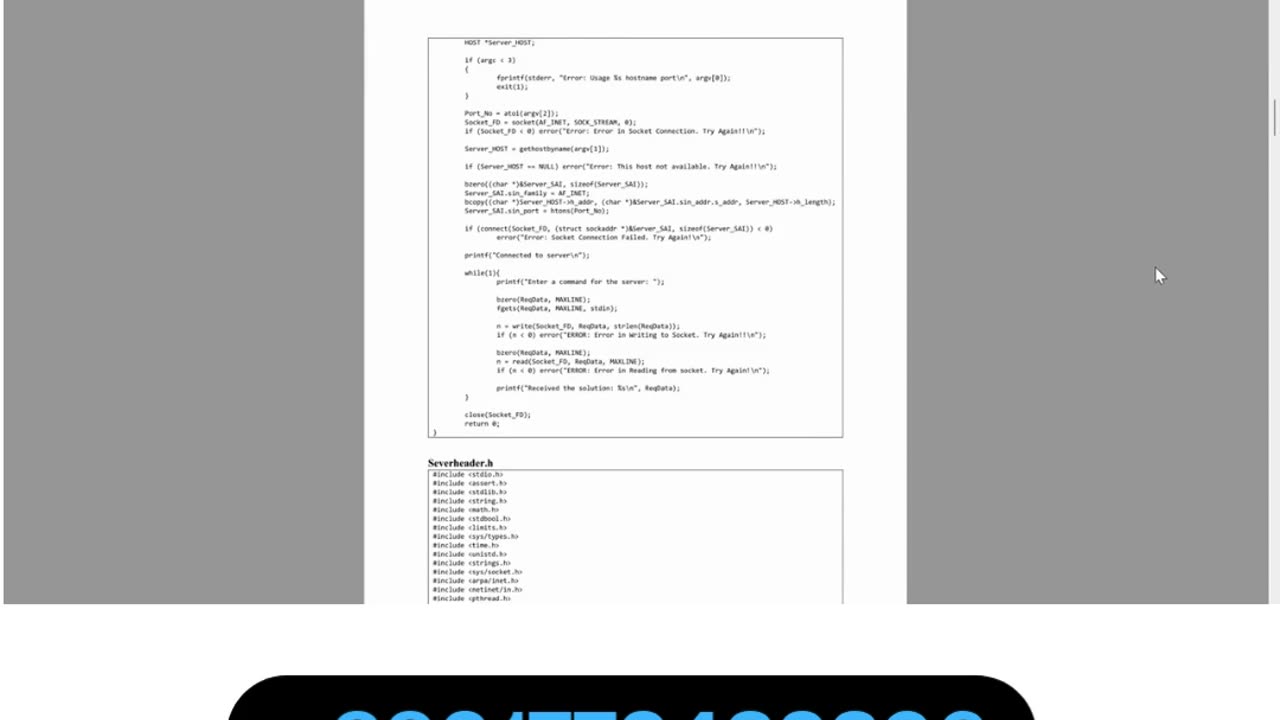 Student Work (Lab) | DV1457 Lab 2 Report : UNIX C programming in Socket + Threads | BTH