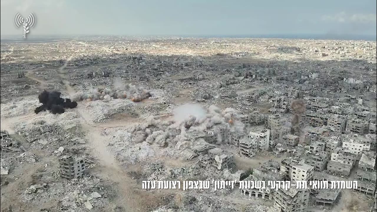 A Hamas tunnel spanning hundreds of meters in Gaza City's Zeitoun neighborhood
