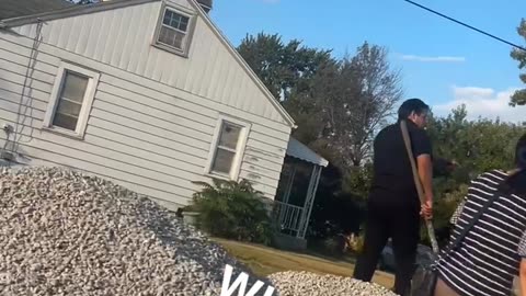 Car Ends Up on Gravel Pile