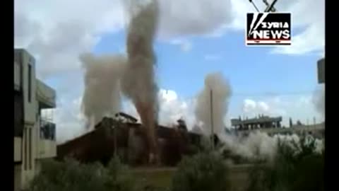 Syrian War BMP-1 hit by large IED 2012.12.14
