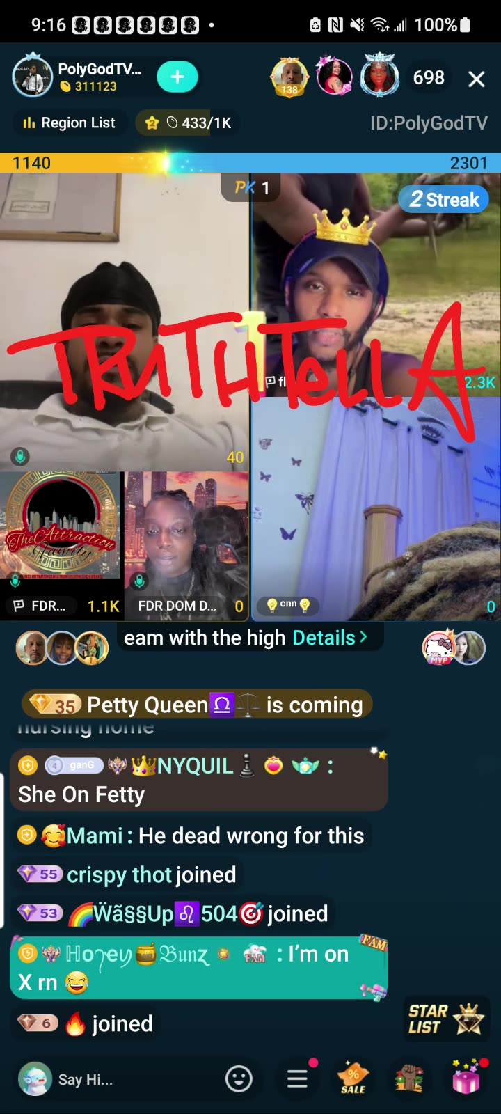 POLYGOD GOES LIVE READY TO RUN A TRAIN ON A GIRL WITH DOWN SYNDROME THEN LINES 21BADBITCH