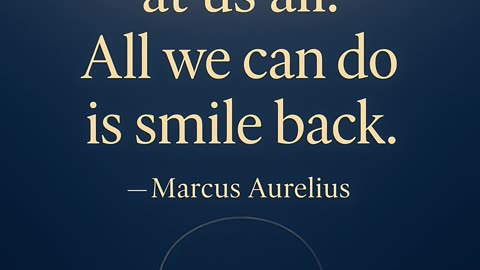 All we can do is smile back