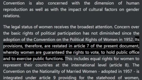 UN Convention on the Elimination of All Forms of Discrimination against Women (CEDAW) reading