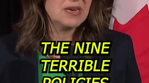 "Nine Terrible Policies Must Go" Alberta Premier Goes Off
