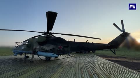 Precision Strike by Mi-35M Helicopter Against Ukrainian Positions
