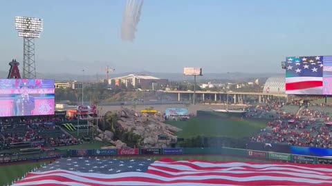 JUST IN at Los Angeles Angels OC Stadium: In honor of Military Appreciation