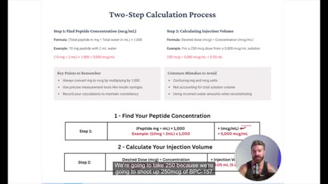 How to Calculate Peptide Dosage (Manual Math!)