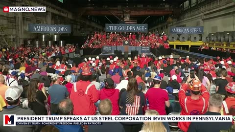 🇺🇸 President Trump Hosts MAGA Rally at US Steel Corporation Irvin Works in Pennsylvania [LIVE]