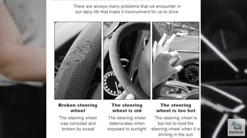 Car Steering Wheel Cover Sun Shade, Anti-Heat Steering Wheel Protector, Universa