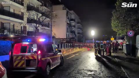 Tornado strikes Paris suburb destroying three cranes and leaving at least one dead