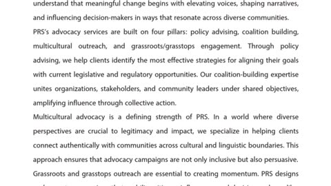 PRS International Group of Companies Crafting Strategies for a Connected World
