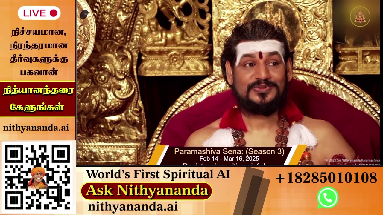 Witness the Divine Presence: Live Darshan of Bhagavan Nithyananda
