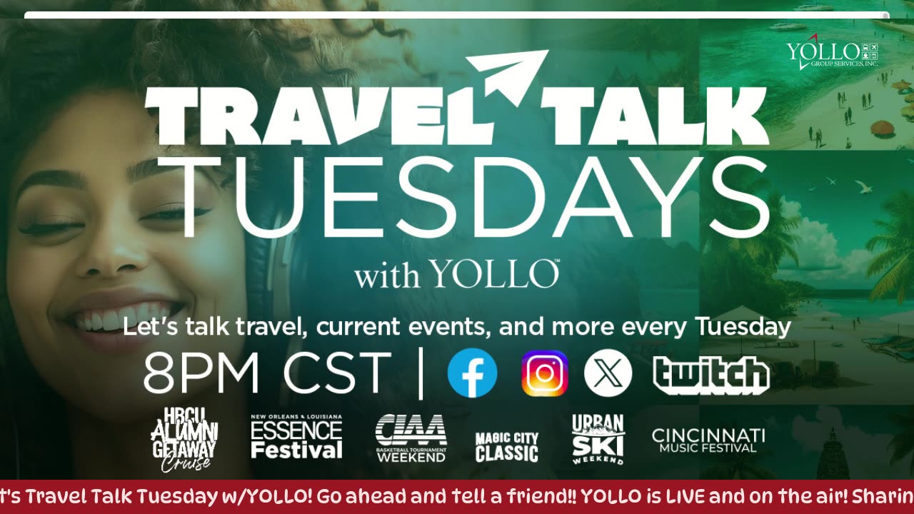 Travel Talk Tuesday with YOLLO - 4.15.2025 (LIVE)