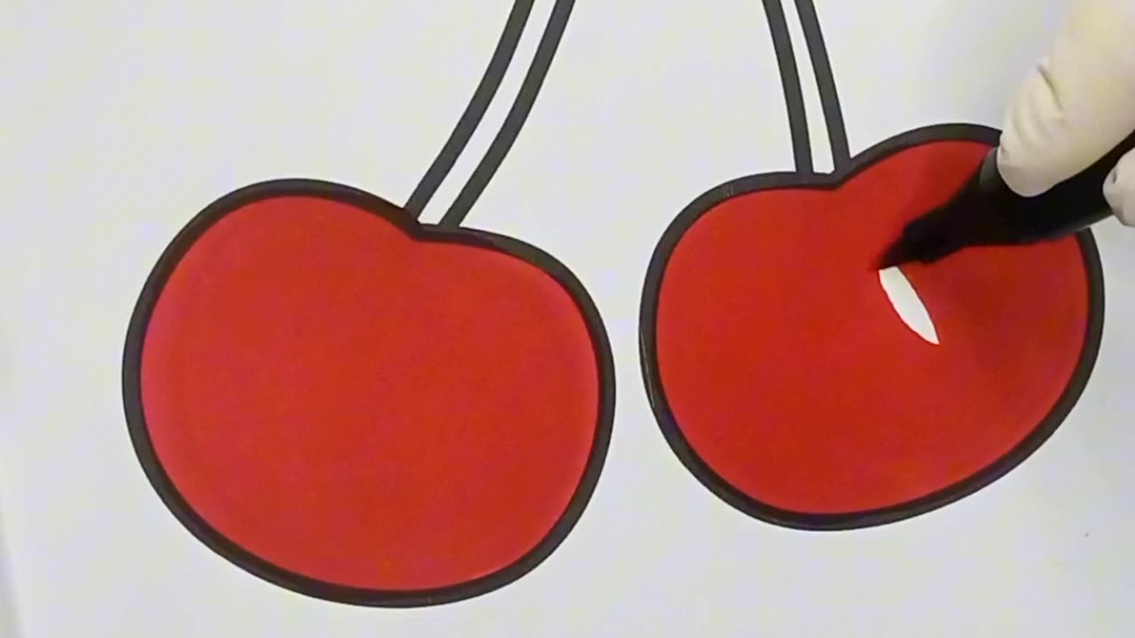 Coloring cherries ASMR