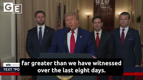 Donald Trump announces bombing of Iran 22/06/2025