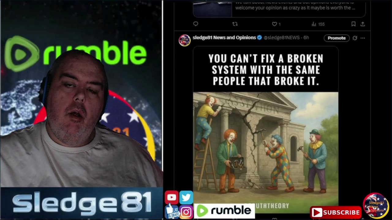 you can't fix a broken system with the same clowns that broke it