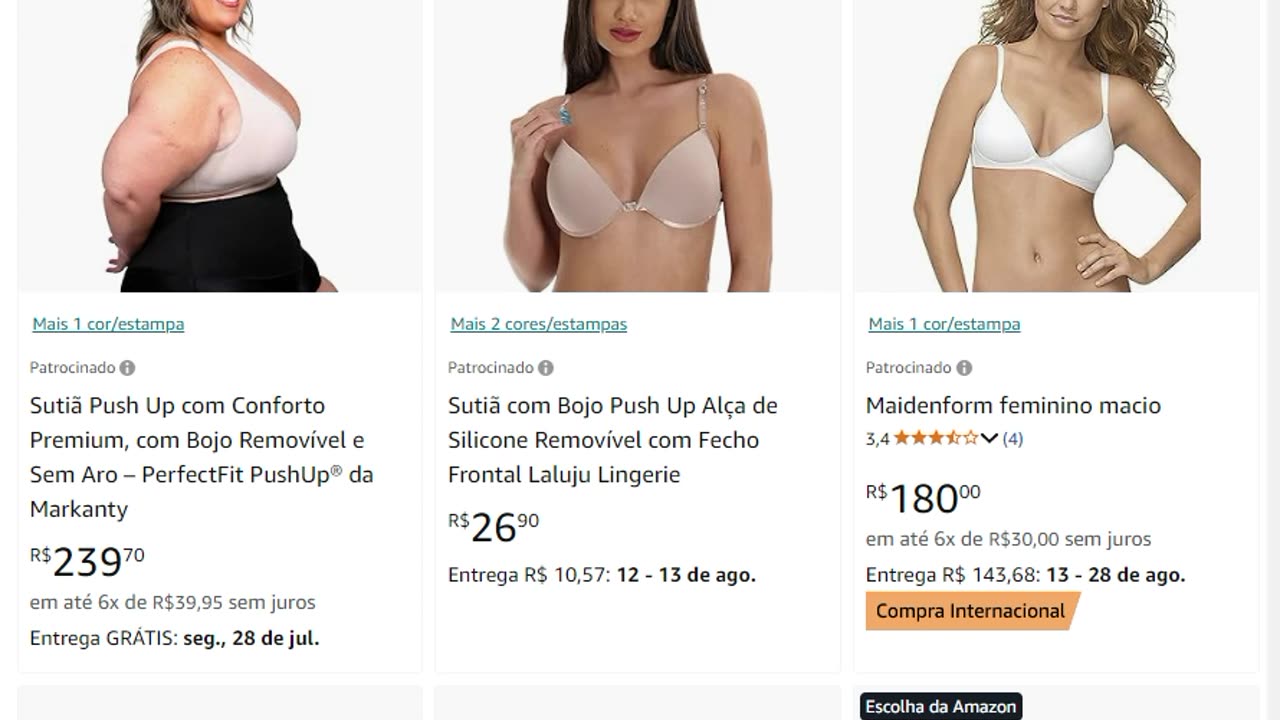 Sutiã Push Up com Conforto Premium, com Bojo Removível e