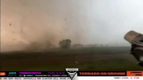 Good grief>> BREAKING: Video shows a massive tornado on the ground in Alabama.>